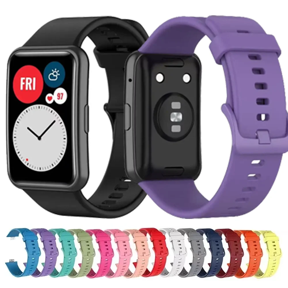 Silikonarmband für Huawei Watch Fit Original Smart Watch Armband Huawei Fit Neues Armband Gürtel für Huawei Fit Uhrenzubehör