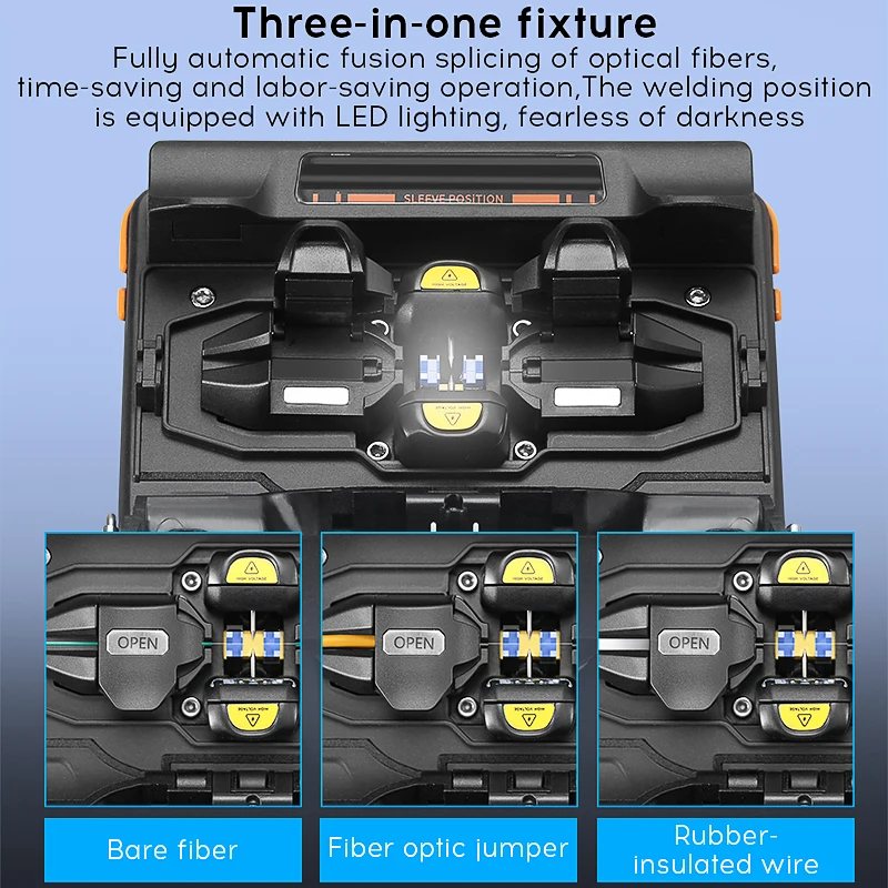 COMPTYCO New AUA-70F 6 motors Optical Fiber Fusion Splicer Welding Machine with Touch Screen VFL OPM