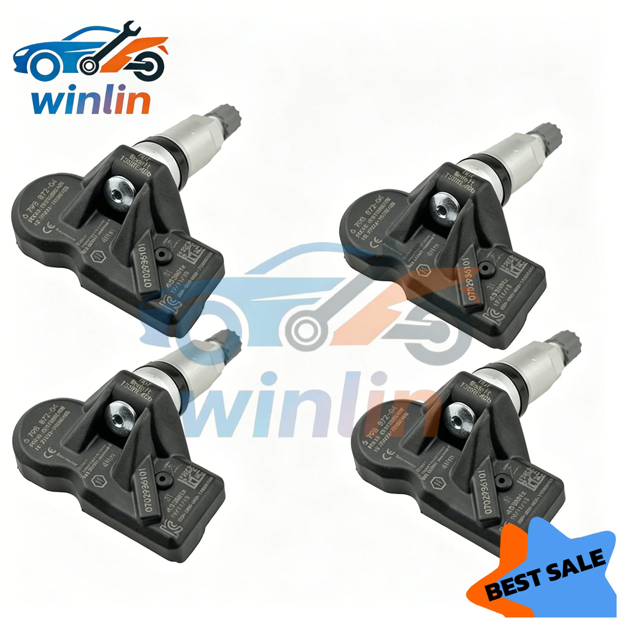 OEM 4Pcs 433MHz TPMS Tire Pressure Sensor for BMW F30 328i 335i F12 X3 F25 Z4 E89 MINI R59 Rolls Royce Ghost 36106798872 6798872