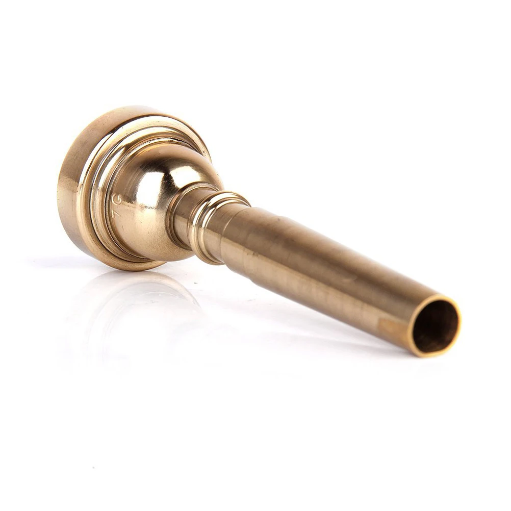 

1Pcs Golden Copper 7C Trumpet Mouthpiece Replacement Durable Accessory for Brass Instruments