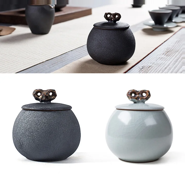 

Creative Retro Home Decor Ornaments Ceramic Canisters Tea Cosmetics Storage Jars Gift Jewelry Desktop Decoration Feng Shui