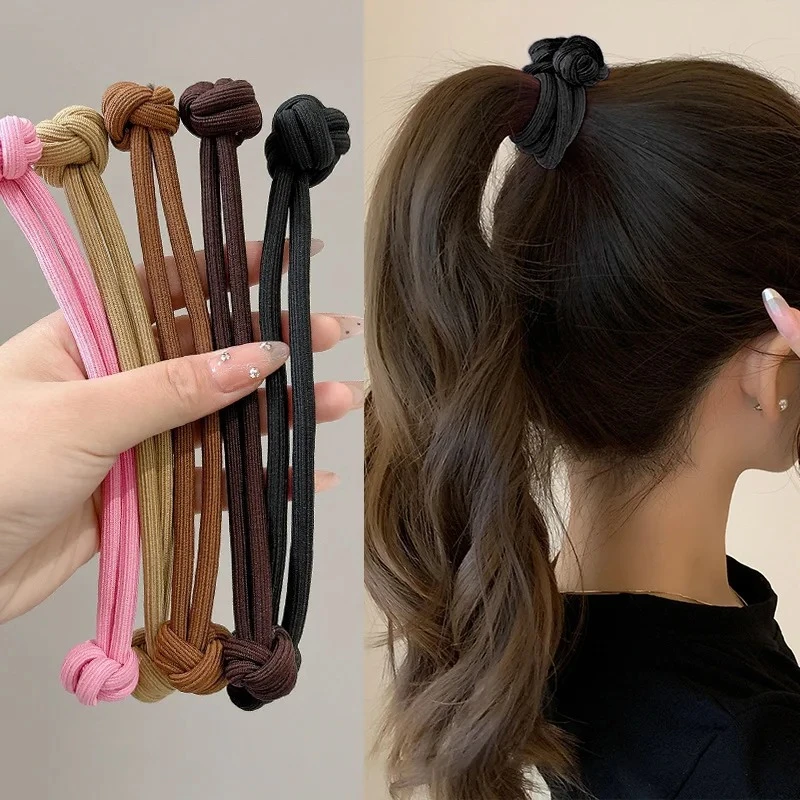 Einfache Dehnbare Gummi-Haargummis für Frauen, Hochelastische Modische Scrunchies Haarseile Haaraccessoires für Mädchen
