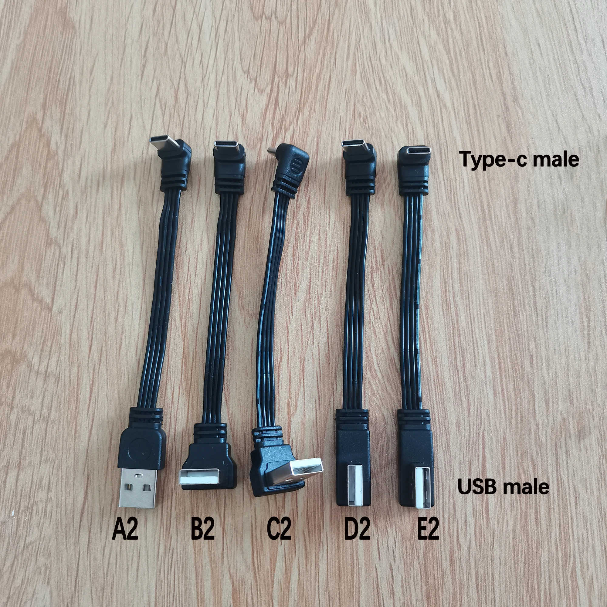 10CM30CM0.5M1M Flaches Flexibles Gerades & Auf- & Abwärts & Links & Rechts Angewinkeltes 90-Grad-USB-Stecker auf Typ-C-Stecker Lade- und Datenkabel – Detail 4
