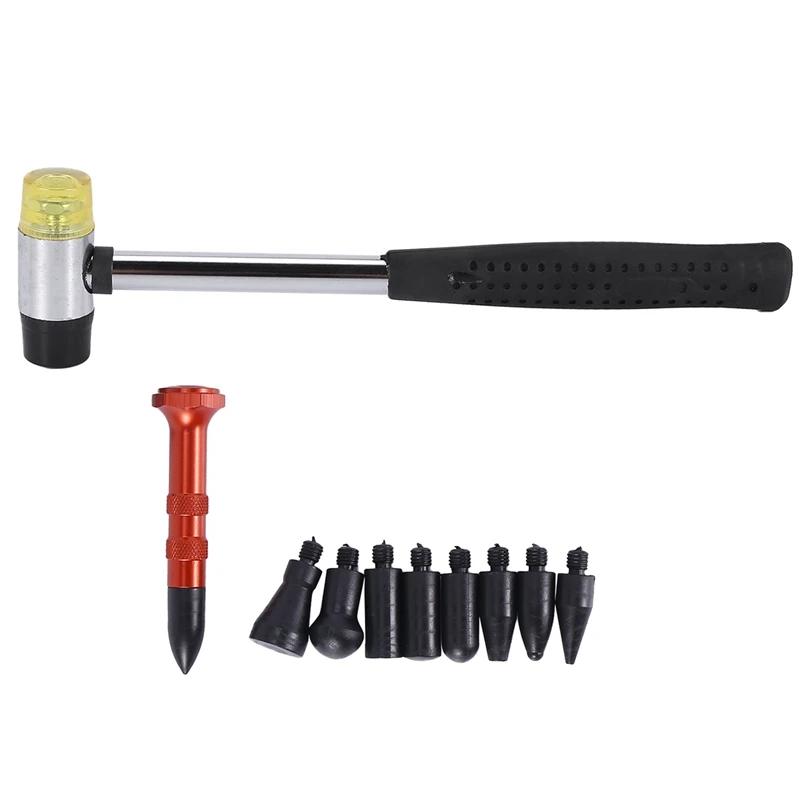 

11 Pcs Dent Repair Tool Kit Paint-Free Dent Removal Tool Dent Rubber Hammer Automatic Body DIY Dent Repair Tool