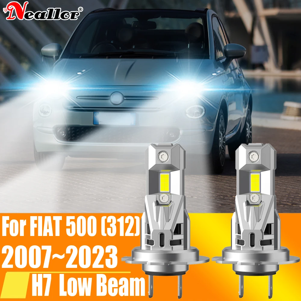 

2pcs High Power H7 Led Headlight Canbus No Error H18 Car Bulb 6000K White Light Moto Diode Lamp 12v 55w For Fiat 500 2007~2023