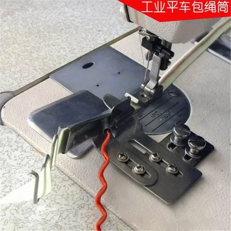 Industrial Sewing Machine Welting and Hemming Presser Foot with Folder Feet for Thin Cloth Strips