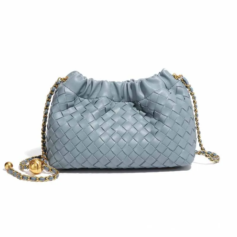 Bolso tejido a mano 2026, bolso nube, cadena pequeña, bolso bandolera, bolso de hombro versátil de lujo ligero para mujer, a la moda