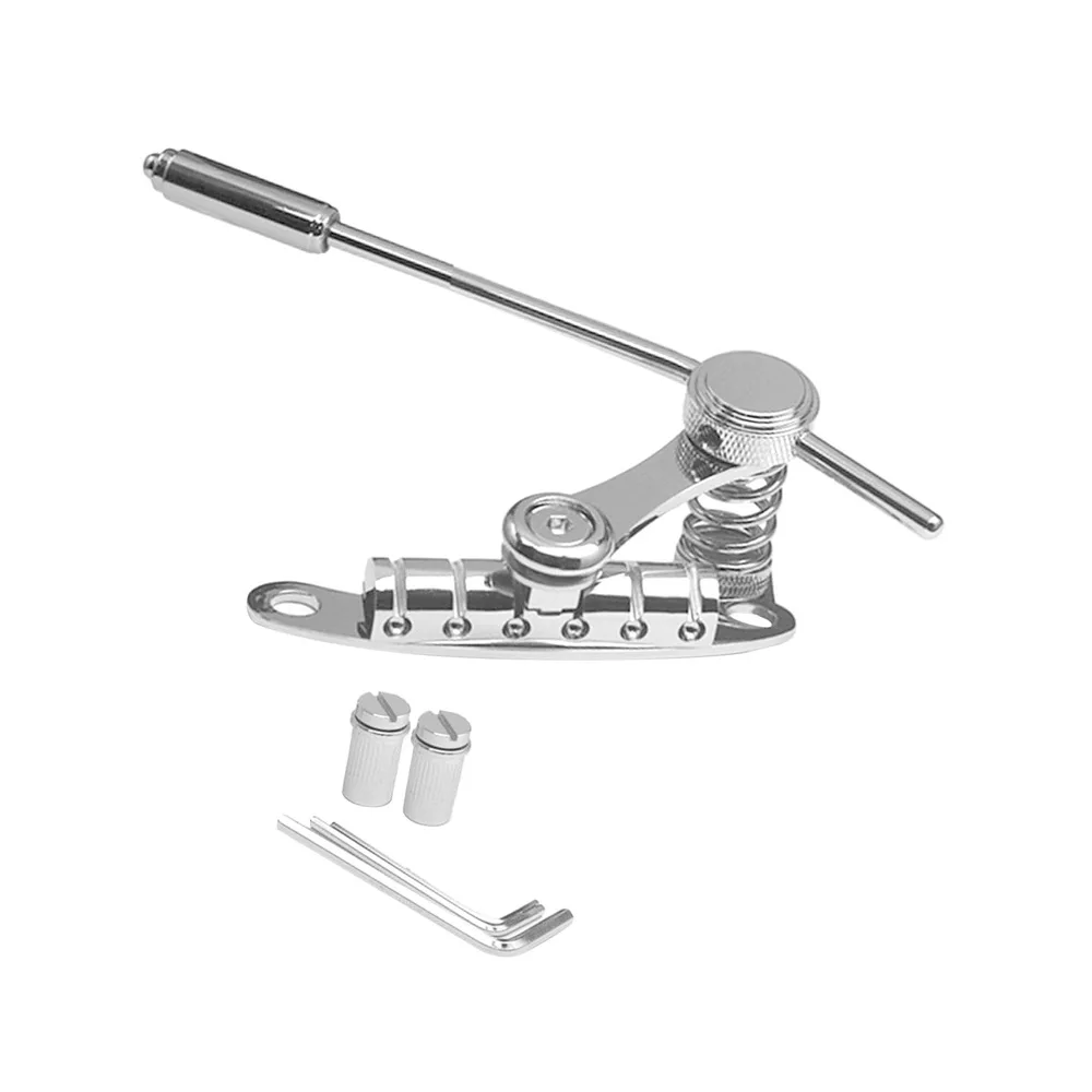 Electric Guitar Jazz Tremolo Bridge, Stop Bar Tailpiece, 10.5mm String Spacing, Black Gold Chrome Finish For  LP Guitar Parts