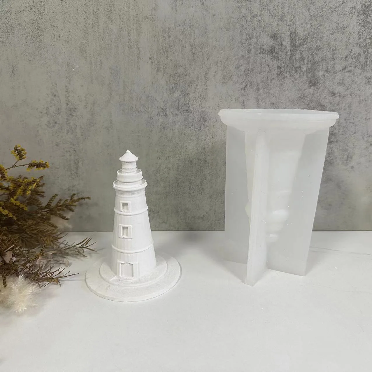 Ocean Lighthouse Silicone Mold 3D Fondant Cake Decorating Tools DIY Candle Plaster Aromatherapy Making Mould Crafts Ornaments