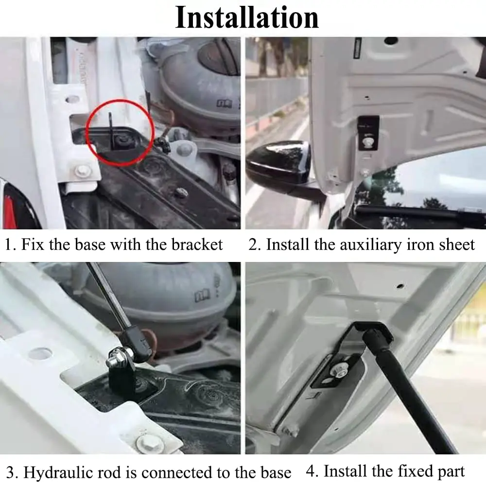 Stainless Steel Front Engine Hood Struts Bonnet Shocks Absorbers Dampers Lift Support Fit for Volkswagen Jetta MK7 2019-2022