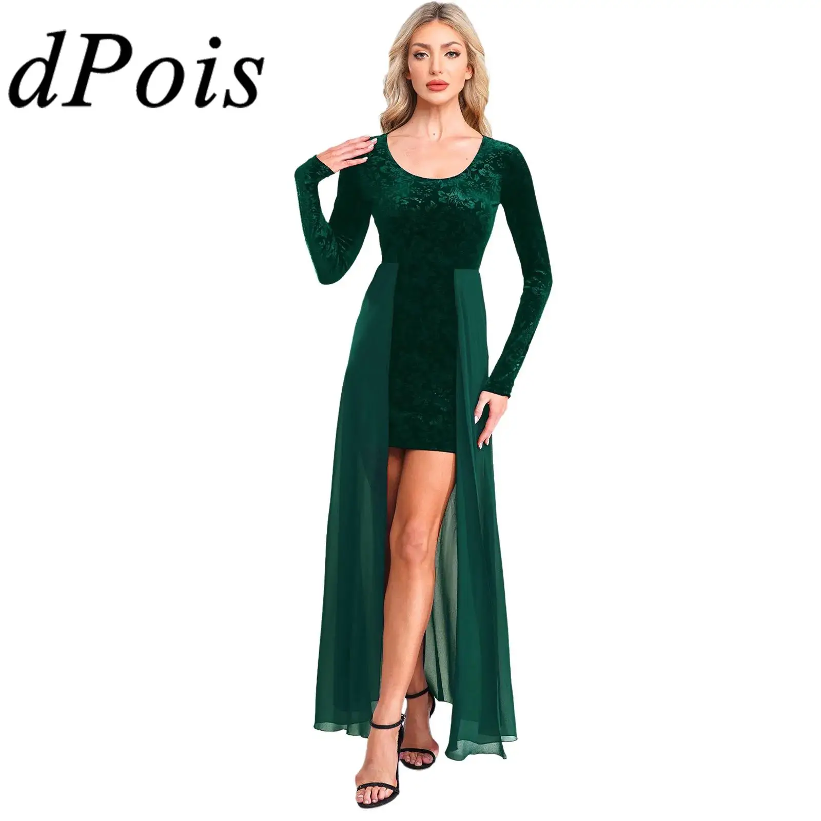 

Womens Prom Dresses Floral Jacquard Velvet Wrap Dress Lady Bodycon Mini Dress Lady Cocktail Evening Party Gown Robe De Soiree