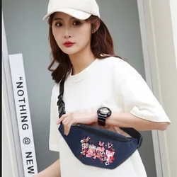 Disney Mickey Mouse Lilo & Stitch Mobile Waist Bag for Men Women Large Capacity Waist Bag Multifunctional Women Crossbody Bags