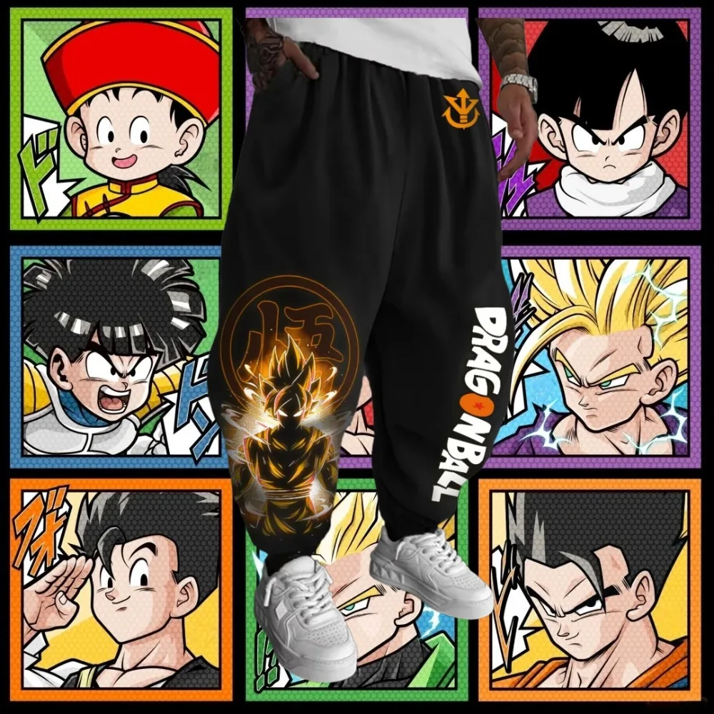 

Dragon Ball анимационные периферийные хлопковые свободные брюки, американские мужские и женские дышащие рождественские леггинсы в стиле хип-хоп 2025 года