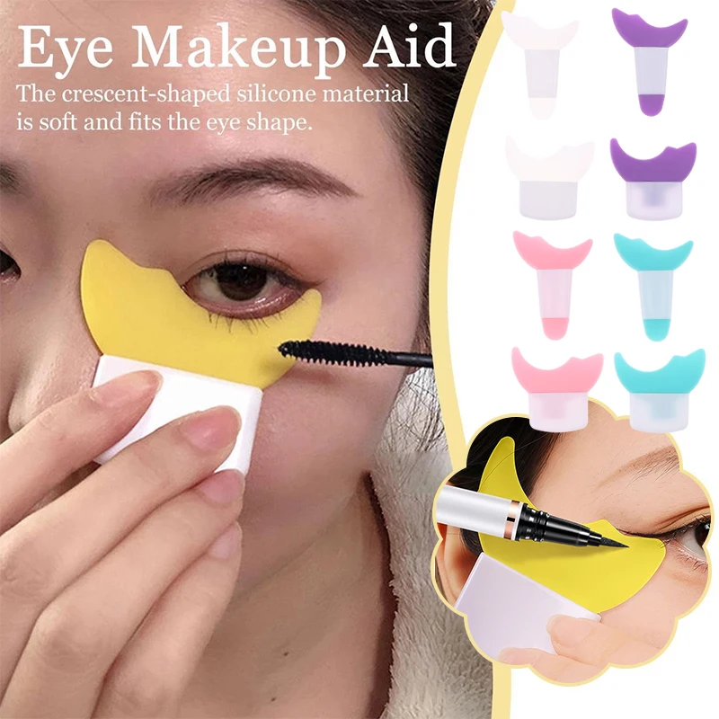 Silicone Eyeliner Stencils Wing Tips Eye Makeup Auxiliary Bezel Smudge Proof Eyelash Eyeliner Helper Resusable Makeup Tool