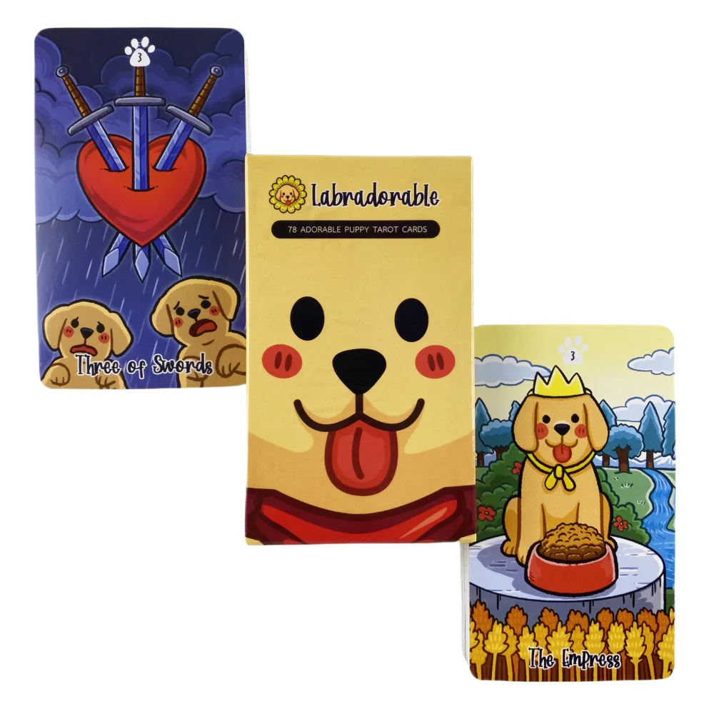 Labradorable Tarot Cards Cute Dog Design A 78 Deck Oracle English Visions Divination Edition Borad Playing Games