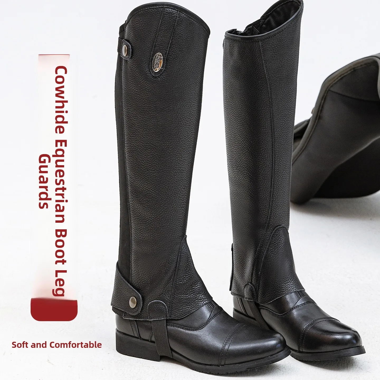 protection-des-jambes-en-cuir-pour-l'equitation-souple-resistante-a-l'usure-en-cuir-de-vache-veritable-equipement-de-chevalier-pour-enfants-armure-leggings-d'equitation