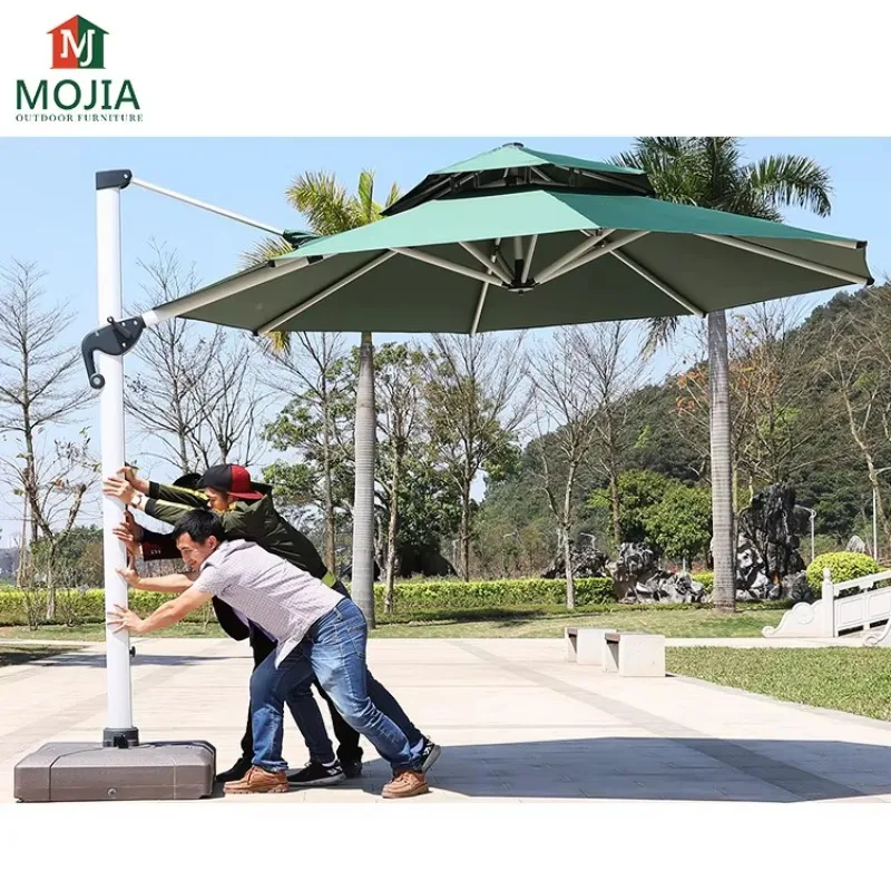 

Manufacturer Wholesale Outdoor Market Large 3.5m Offset Parasol 11ft Garden Patio Umbrellas with Logo Prints