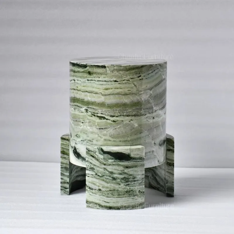 Round marble countertop retractable convertible coffee table modern living room furniture for hotel villa decoration