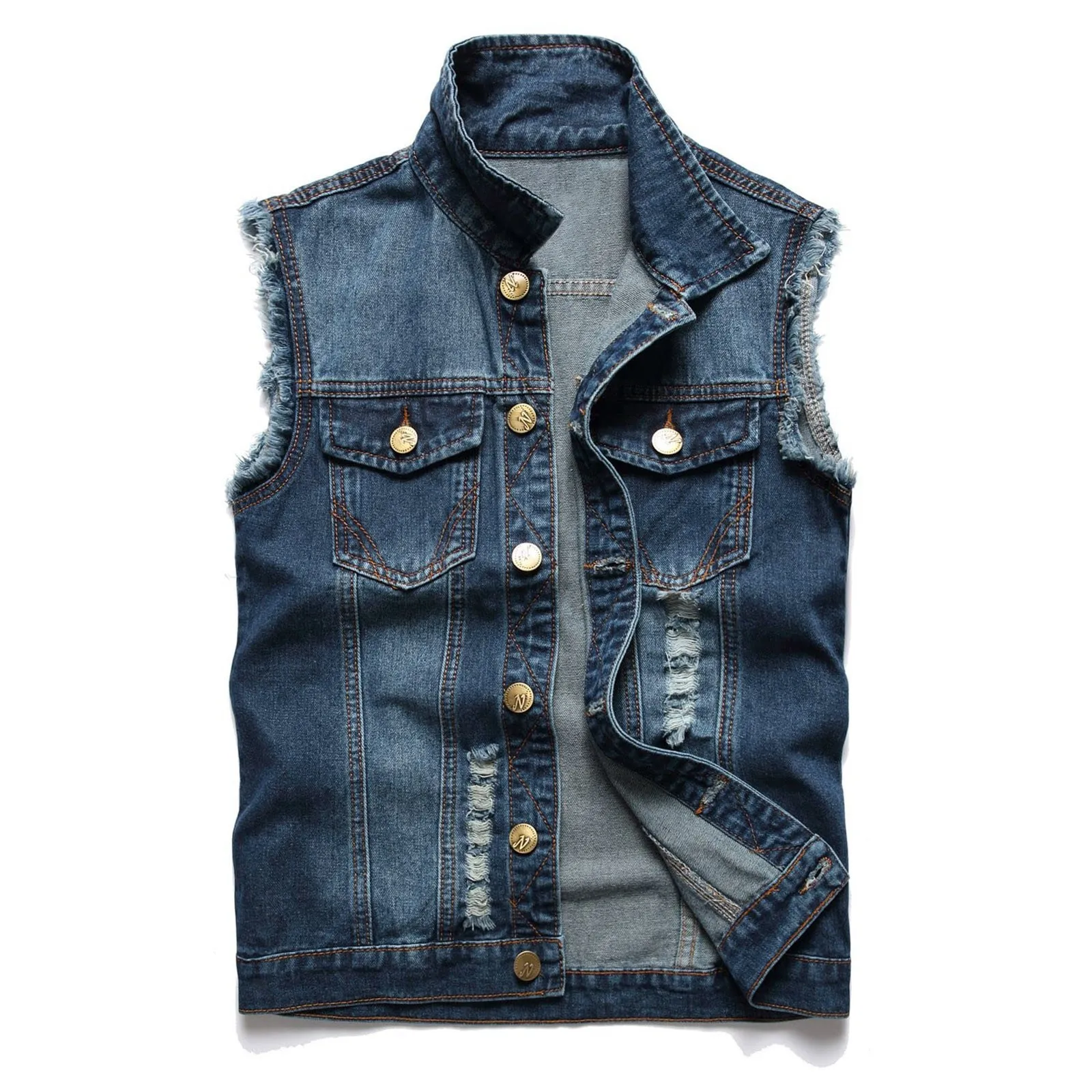 

New Women Denim Vest Ripped Jean Plus Size Denim Vest Jacket Coats Waistcoat Women Sleeveless Jacket Tank Female Jacket