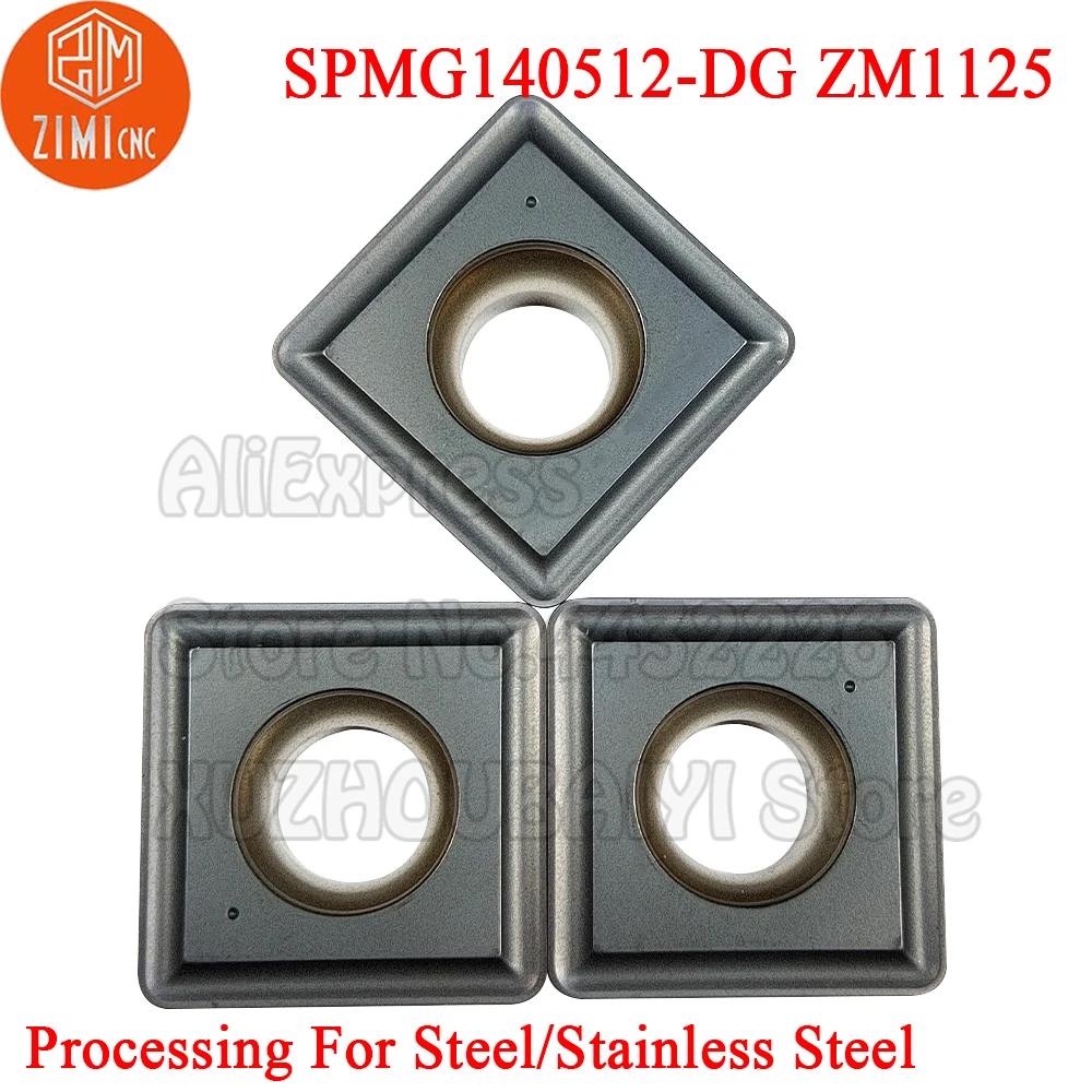 10pcs SPMG140512-DG ZM1125 SPMG140512 DG SPMG 140512 Carbide U Drill Inserts Turning Tools CNC Cutter Lathe Indexable Blade