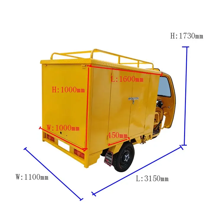 Manufacturers customized hot-selling electric tricycle closed cargo hold express freight tricycle