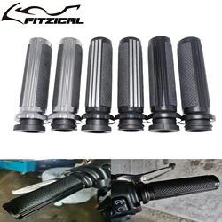 Motorcycle 1'' 25mm Electronic Throttle Handle Bar Hand Grips For Harley Touring Electra Glide Road King Softail Slim FLS FLHXS