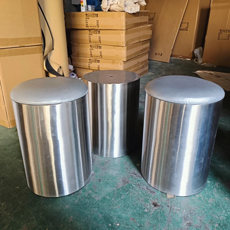 الحديثة الشمال الفولاذ المقاوم للصدأ بار البراز الحد الأدنى مقعد مقهى مستدير مصمم مقهى البراز توفير المساحة الاستخدام التجاري