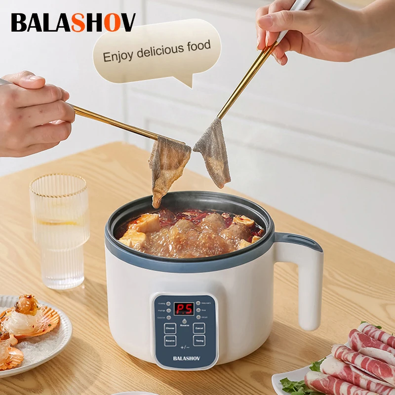 1.7L Electric Rice Cooker 1-2 People Household Non-stick Pan Single/Double Layer Hot Pot Cooking pot Electric Rice Cooker EU/US