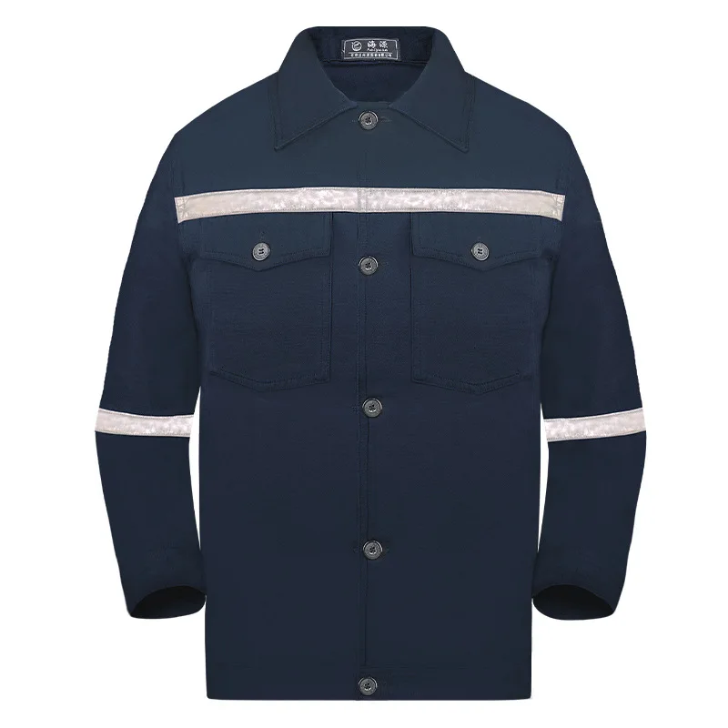 Hi Vis 綿マイナーポーター作業服男性反射ストライプ安全作業服電気労働者つなぎ服溶接スーツ 4x