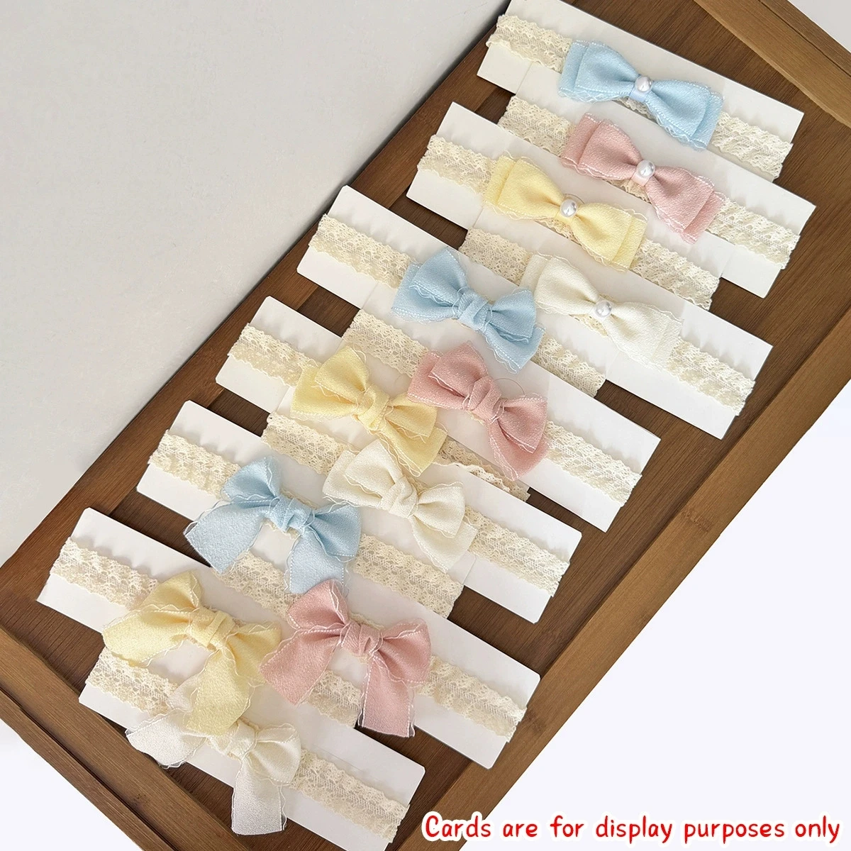 

4 шт./компл., детские повязки на голову с жемчужным кружевом и бантом, набор для детей, аксессуары для волос, лента для маленькой принцессы, бант, повязки для волос, нейлоновая повязка на голову