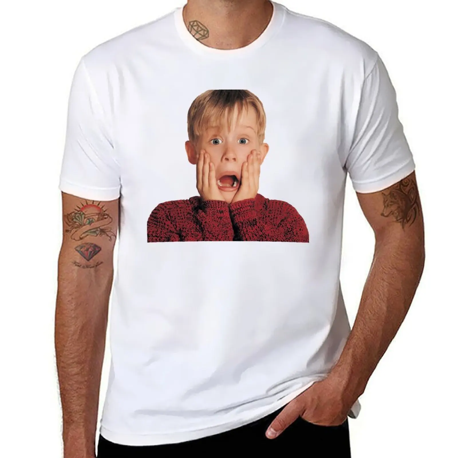 Home Alone T-Shirt Work Short Sleeve Cotton Top