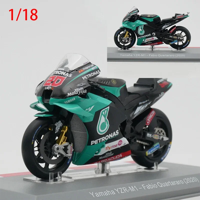 

Diecast 1/18 Moto GP 2020 Yamaha YZR-M1 Fabio Quartararo Motorcycle Model Car Yamaha YZR-M1 Alloy Mode Car Collection Toys