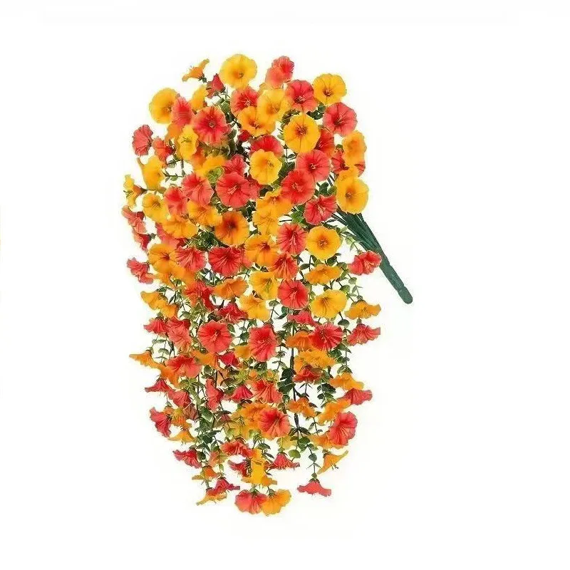 Kunstmatige Morning Glory bloemen, nep planten, hangende Morning Glory bloemen, buiten tuinen, bruiloft veranda decoratie, huis kamer decoratie