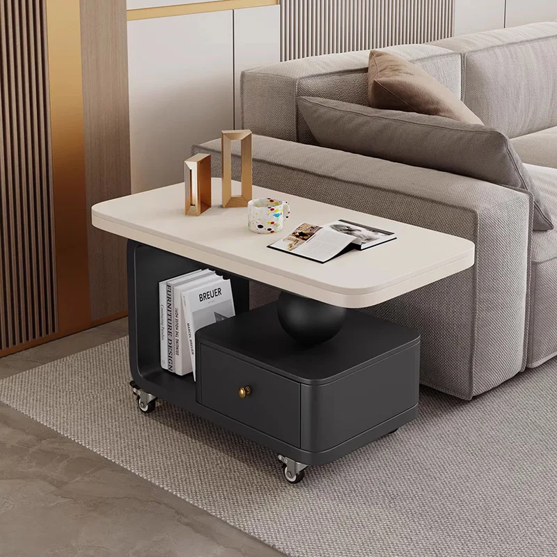 Light Luxury Quality Coffee Table Cream Style Minimalist Space Saving Vintage Side Table Elegant Design Mesa Home Furniture