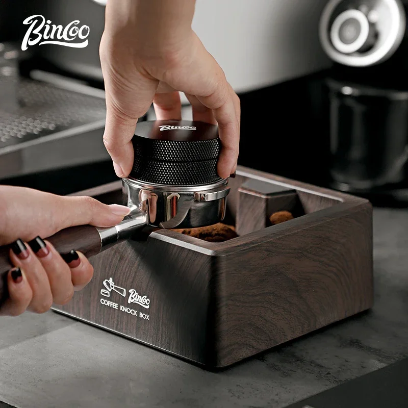 Bincoo coffee ground box Wood grain square Italian coffee machine Large coffee knock ground bucket dregs pouring apparatus