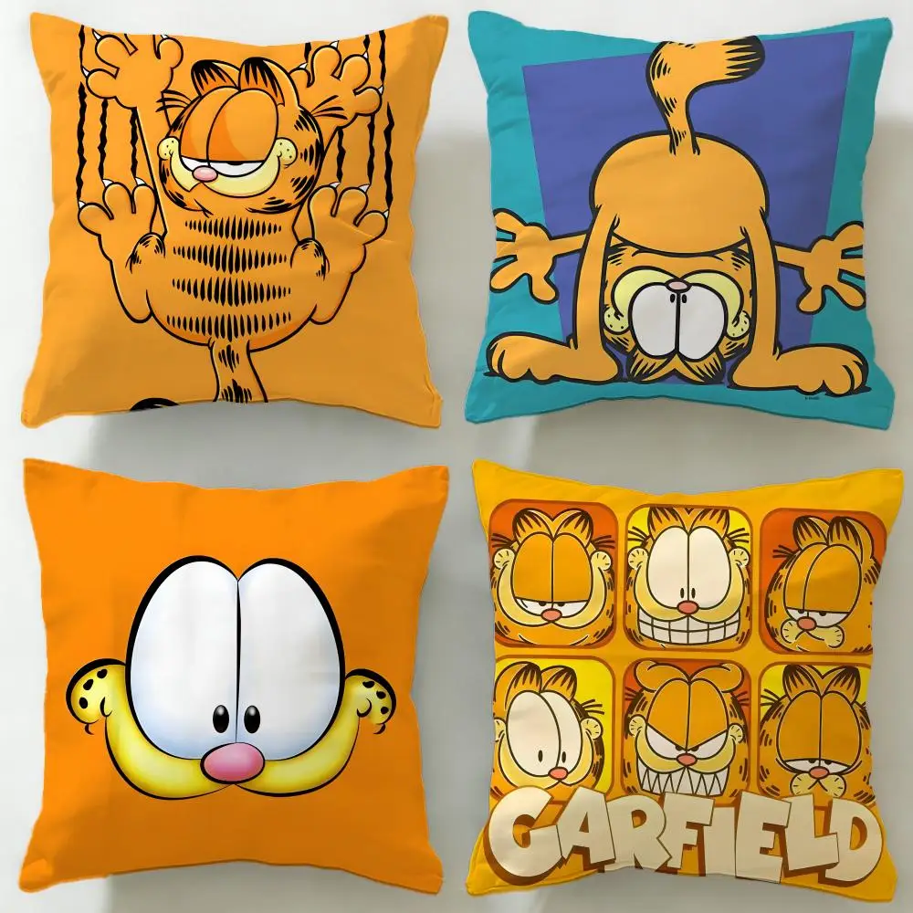 Classic cartoon Garfield Cushion Cover Soft & Easy-Wash Pillow Case – Versatile for Couch, Bed, Travel and Office