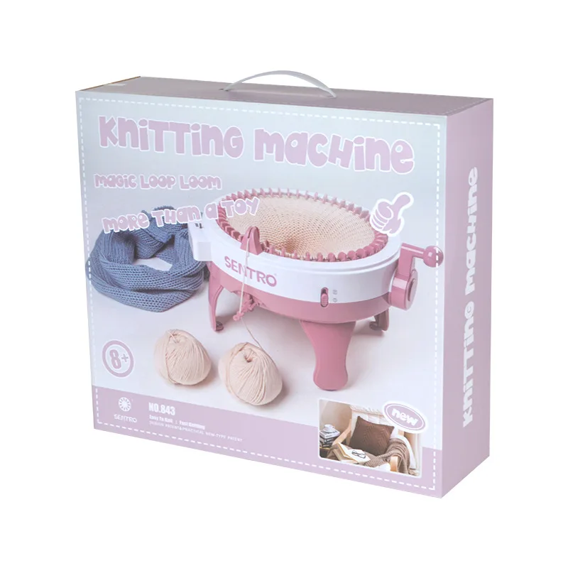 48 Needles Circular Knitting Loom Machine - Hand Operated Knitter for Family Parent-Child Interactive Craft Projects