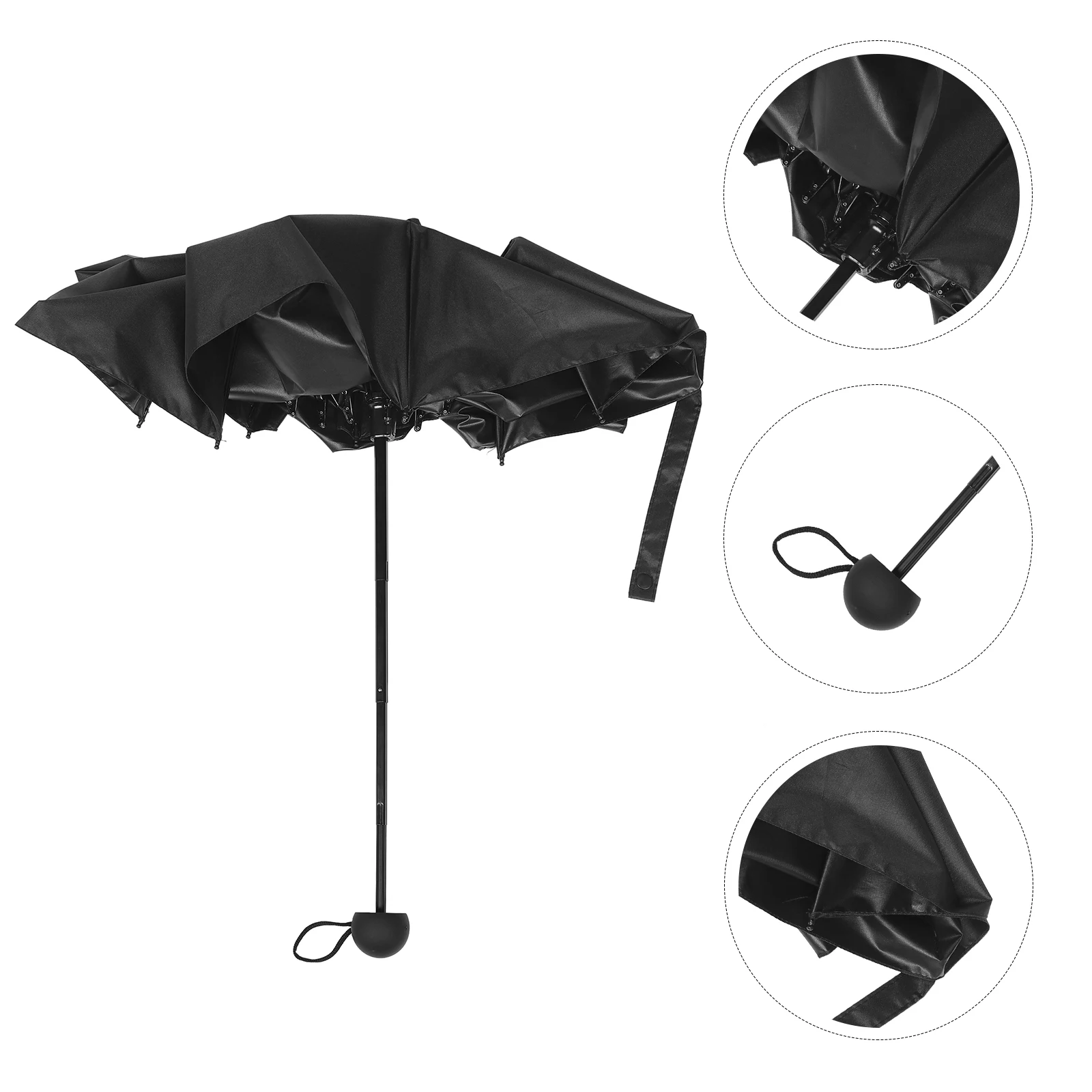 

Dual-Purpose Sun Rain Umbrella 5 Folding Portable Uv Protection Travel Umbrellas For Women Small Compact Rainproof Outdoor