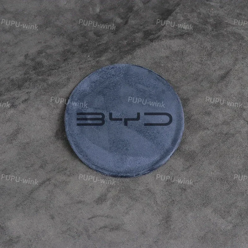 BYD Atto3 يوان زائد ختم دولفين النورس عجلة توجيه سيارة مركز ملصق الفولاذ المقاوم للصدأ غطاء من جلد الغزال ATTO 3 EV اكسسوارات