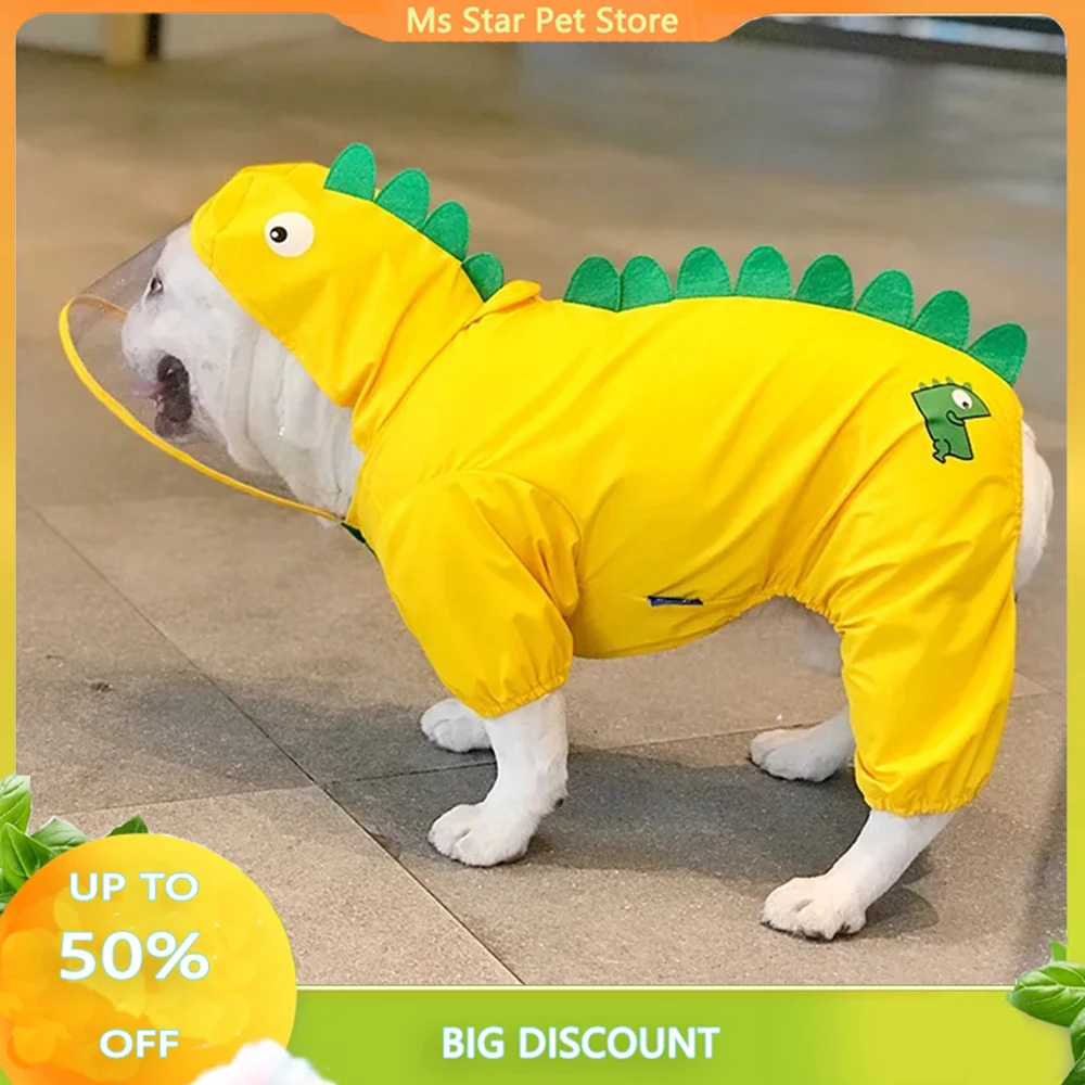 

Waterproof Dinosaur Raincoat for Pet Dog, Rain Coat, Pug, Teddy, Corgi Jacket, Small and Medium Dogs, New Fashion