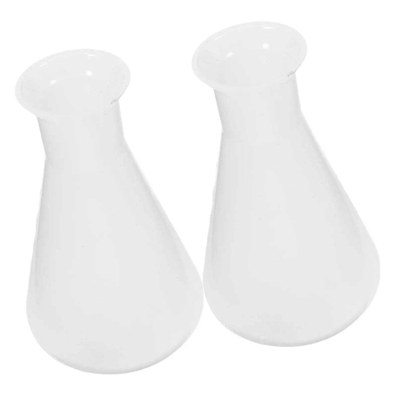2 Piezas de Frascos Cónicos de Plástico de 250 ml, Frascos Erlenmeyer para Mezclar, Agitar y Medir Soluciones Químicas, Experimentos de Laboratorio