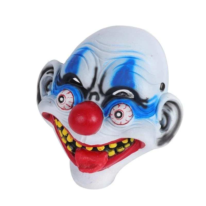 Y5GC Masque blagues effrayantes, Horreur Clown Mask Halloween Props for Adults Kids Cosplay Mask Mask Funny