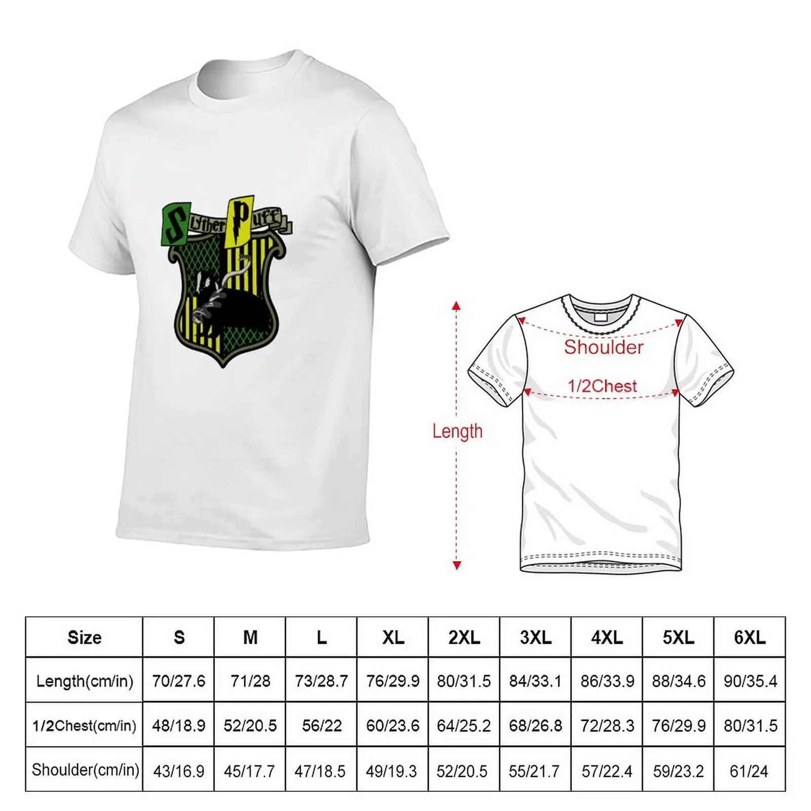 SlytherPuff Full Crest T-Shirt man t shirts for men t shirt personalised T-Shirt