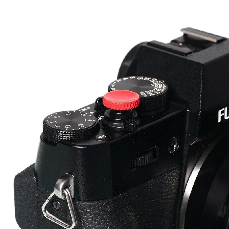 2X pulsante di rilascio dell'otturatore della fotocamera in metallo per Fujifilm XT30 XT20 XT10 XT3 XT2 XPRO2 X100F X100T Sony RX1R RX10IV Leica (rosso)