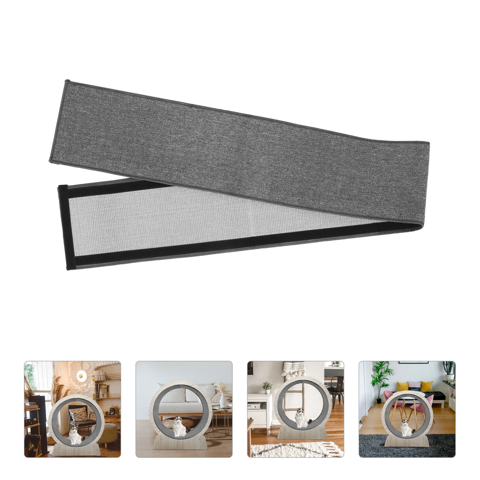 

Running Wheel Mat Durable Plastic Thickened Design Anti Skid Scratch Resistant Fitness Mat for Cats Squirrels