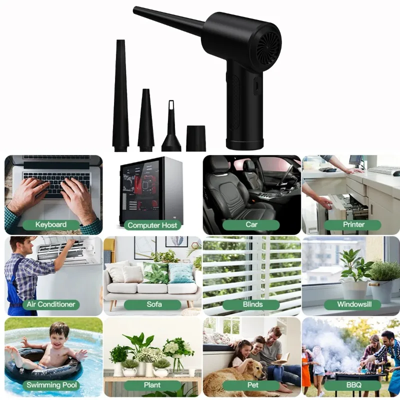 Xiaomi Rechargable Wireless Air Duster 51000 RPM USB Compressed Air Blower Dust Blowing Gun For PC Laptop Car Keyboard Cleaning