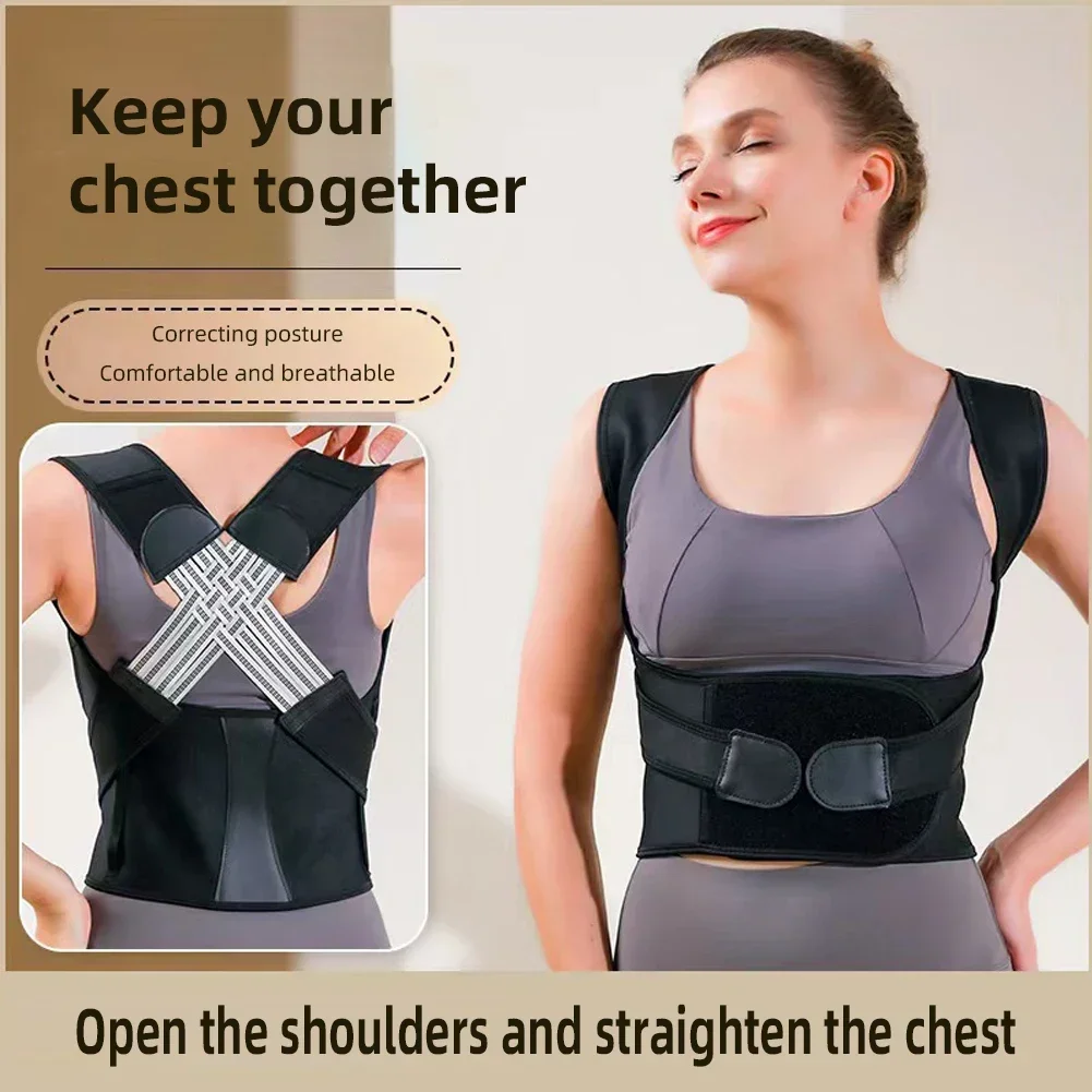 Adjustable Back Shoulder Posture Corrector Belt Clavicle Spine Support Reshape Your Body Home Office Sport Upper Back Neck Brace