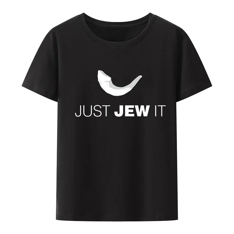 men Clothes Anime T-shirt Ropa Mujer Comics Gift Xxx Just Jew It - Funny Jewish Shofar Shirt Female Clothing Aesthetic Pattern