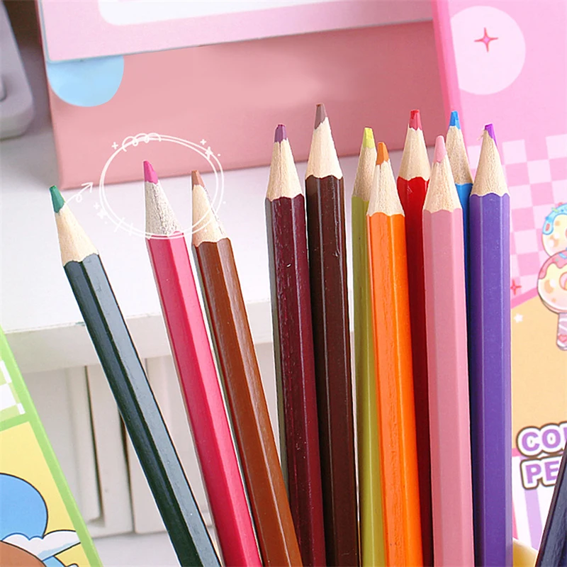 12 Color Boxed Capybara Colored Pencils Students Children Art Painting 2B Colored Pencils Cartoon Pencil Set