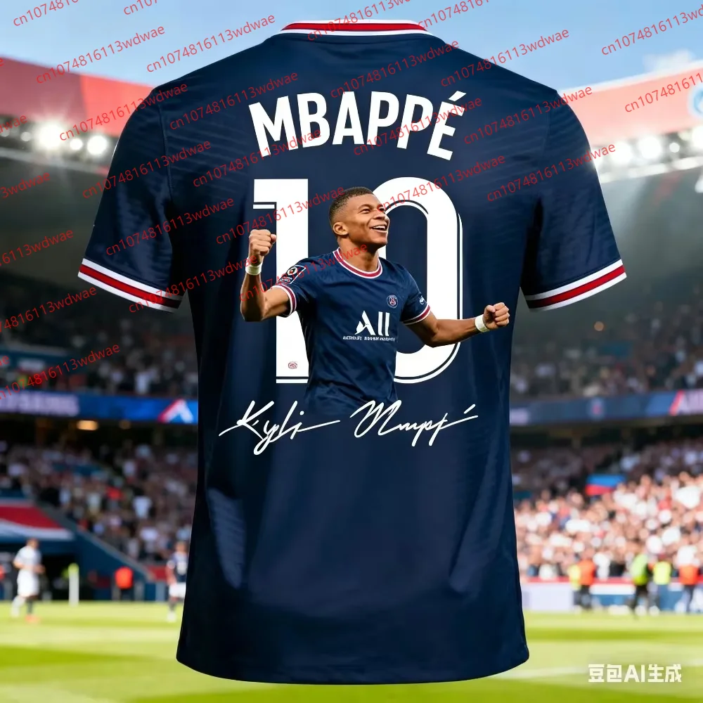Mbappé Sport Quickdry Breatha Herren-Fußballtrikot, T-Shirt, Sommer, Outdoor, Team, Club, Fan, Training, Eltern-Kind-Kleidung, Kinder-T-Shirt